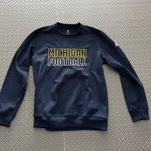 adidas Navy Blue Michigan Football Crewneck Sweater